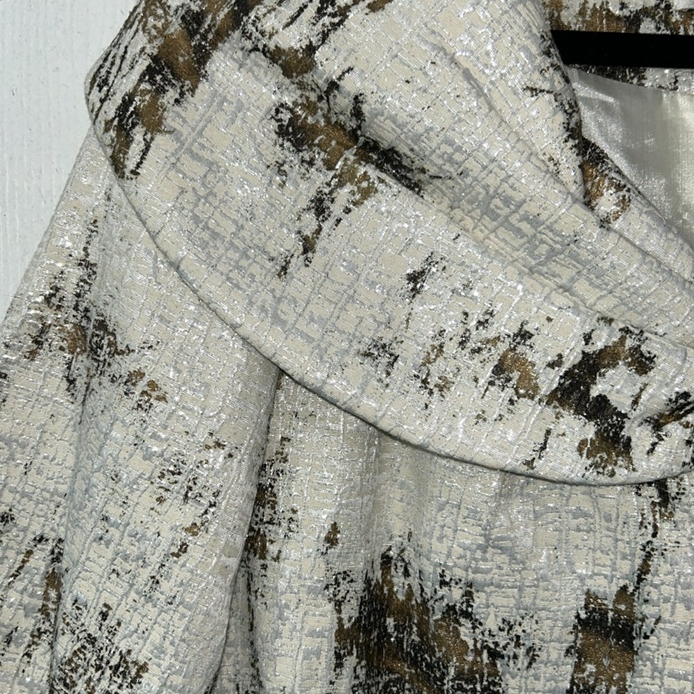Stunning metallic sheen Dorinda Clark- Cole Rose Collection jacket Size 12 - Picture 3 of 5